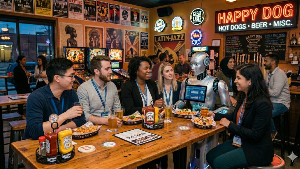Cle AI and Data Monthly Social at Happy Dog