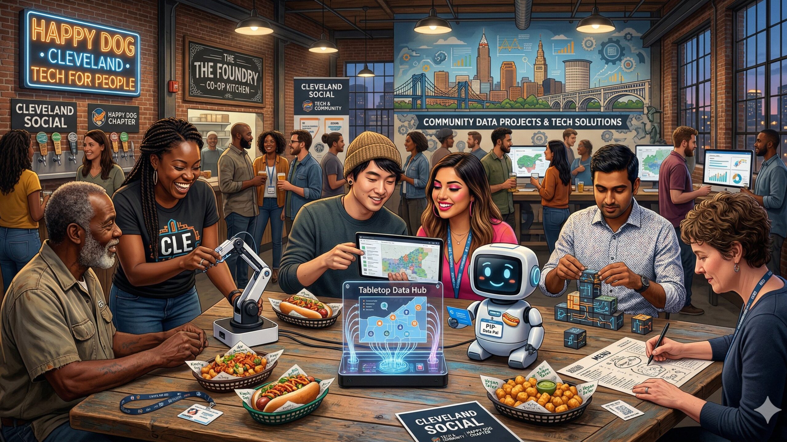 Cle AI and Data Monthly Social at Happy Dog